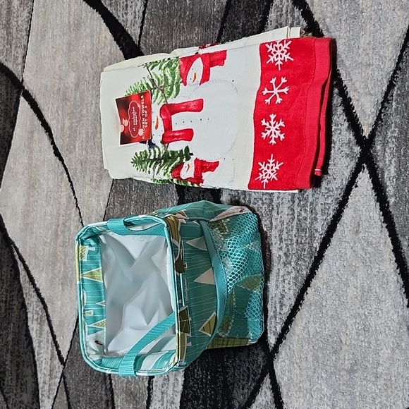 THIRTY-ONE LITTLES CARRY-ALL PINE TREES CADDY BAG ORGANIZER & SNOWMAN TO… - Picture 1 of 13